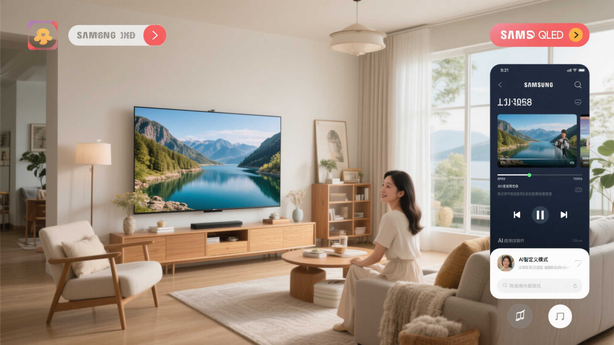 发现魅力客厅:三星AI电视引领艺术生活新潮流 发现魅力客厅:三星AI电视引领艺术生活新潮流